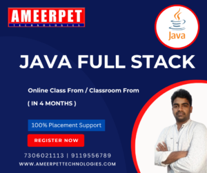Best java full stack developer course in hyderabad by Ameerpet Technologies